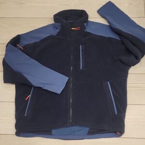 Outdoor Voices Blue Fleece Zip Up Jacket  L